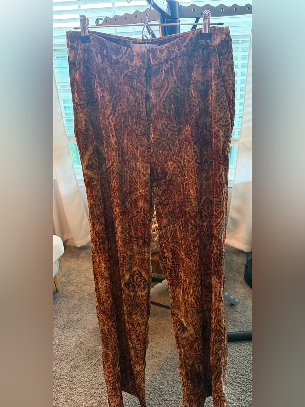 KAOS Velvet Paisley Wide Leg Pants Size 46 (10)